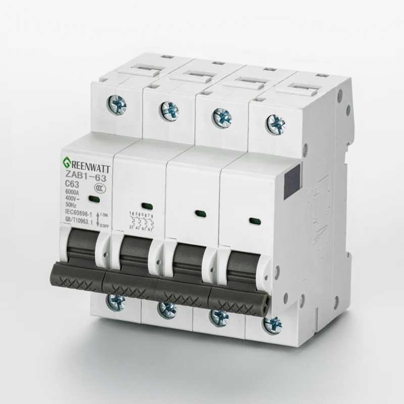 Disjuntor miniatura DC 4P DC1000V 40A 6KA